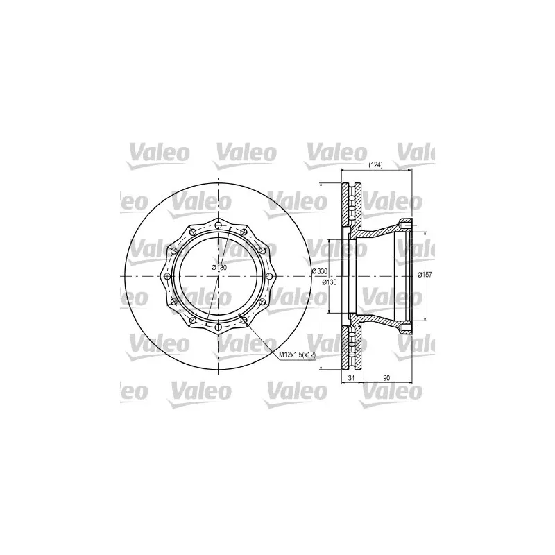 Jeu de 2 disques de frein avant VALEO 187056