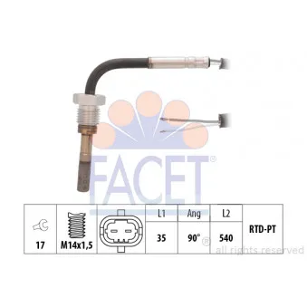 Capteur, température des gaz FACET
