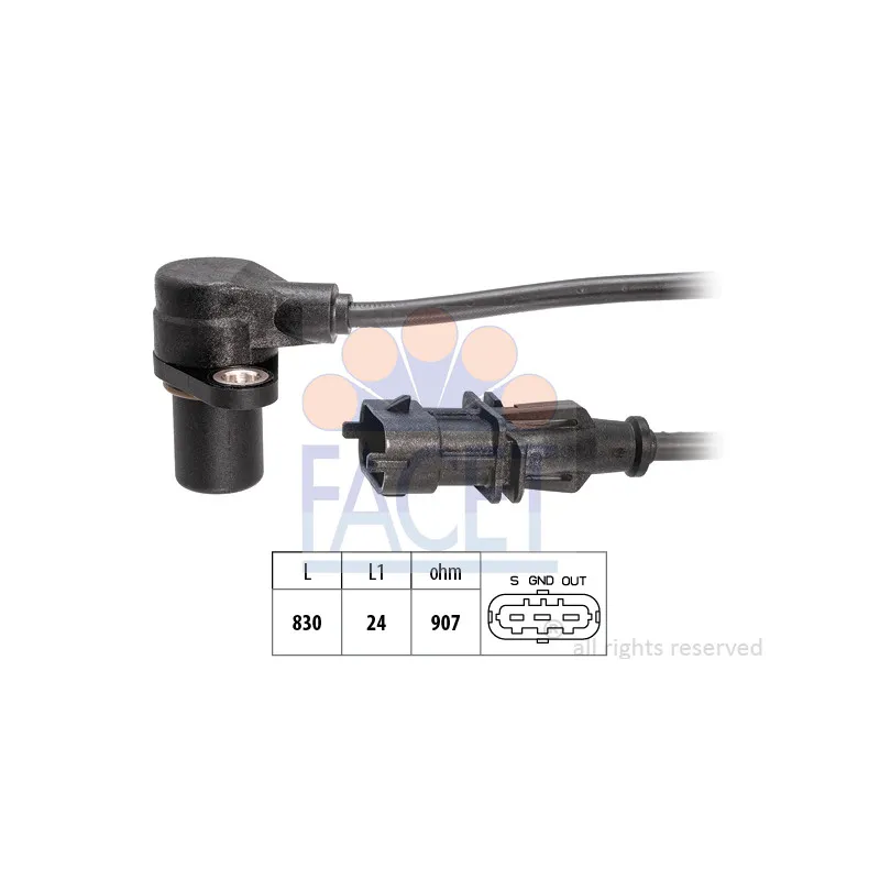 Capteur d'angle, vilebrequin FACET 9.0843