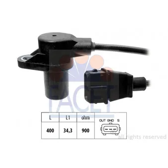 Capteur d'angle, vilebrequin FACET