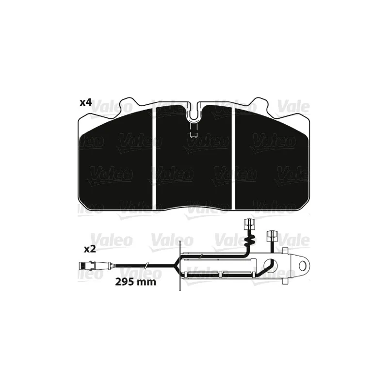 Jeu de 4 plaquettes de frein avant VALEO 882238
