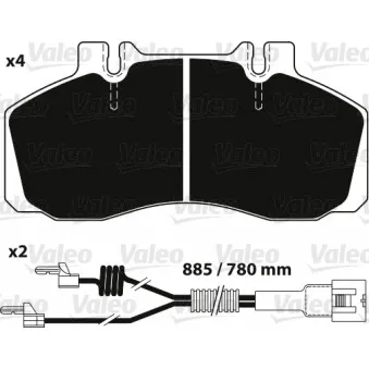 Jeu de 4 plaquettes de frein avant VALEO