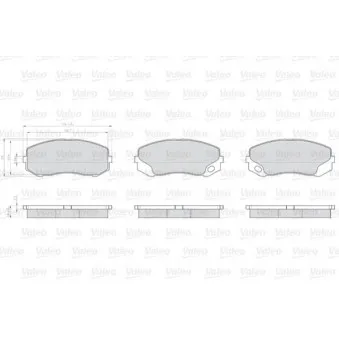 Jeu de 4 plaquettes de frein avant VALEO