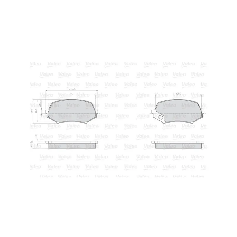 Jeu de 4 plaquettes de frein avant VALEO 872240