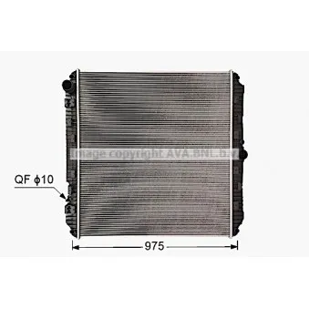 Radiateur, refroidissement du moteur AVA QUALITY COOLING ME2339N