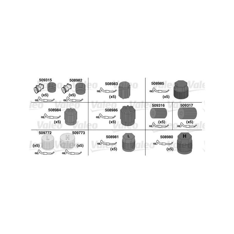 Jeu de joints de climatisation VALEO 509734