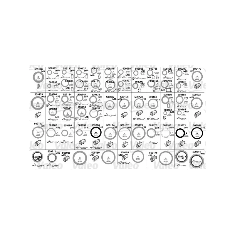 Jeu de joints de climatisation VALEO 509725