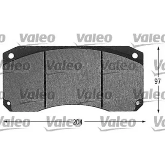 Jeu de 4 plaquettes de frein avant VALEO 541648