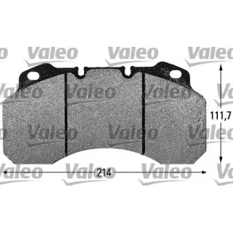 Jeu de 4 plaquettes de frein avant VALEO 541661