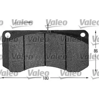 Jeu de 4 plaquettes de frein avant VALEO 541600