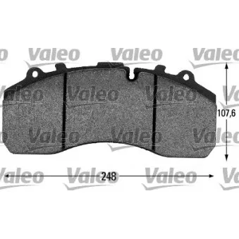 Jeu de 4 plaquettes de frein avant VALEO 541679