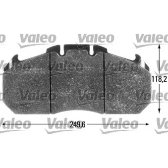 Jeu de 4 plaquettes de frein avant VALEO 541699