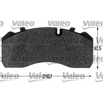 Jeu de 4 plaquettes de frein avant VALEO 541675