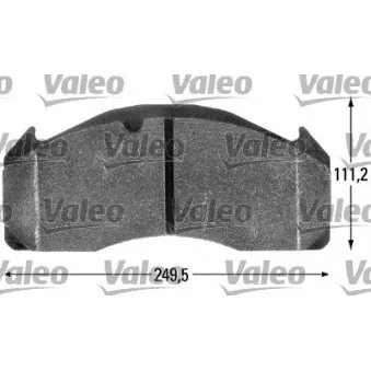 Jeu de 4 plaquettes de frein avant VALEO 541703