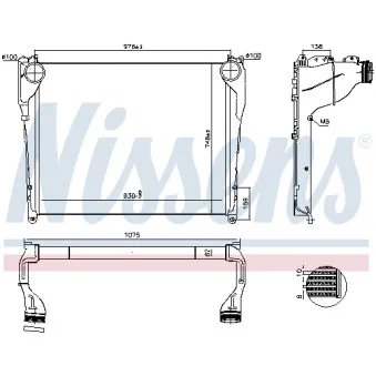 Intercooler, échangeur NISSENS