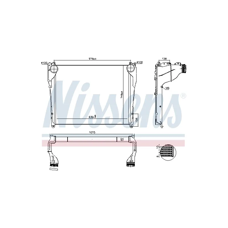 Intercooler, échangeur NISSENS 97081
