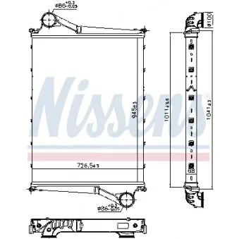 Intercooler, échangeur NISSENS