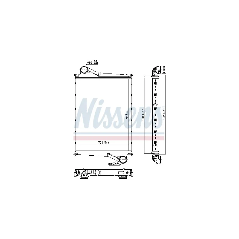 Intercooler, échangeur NISSENS 961261