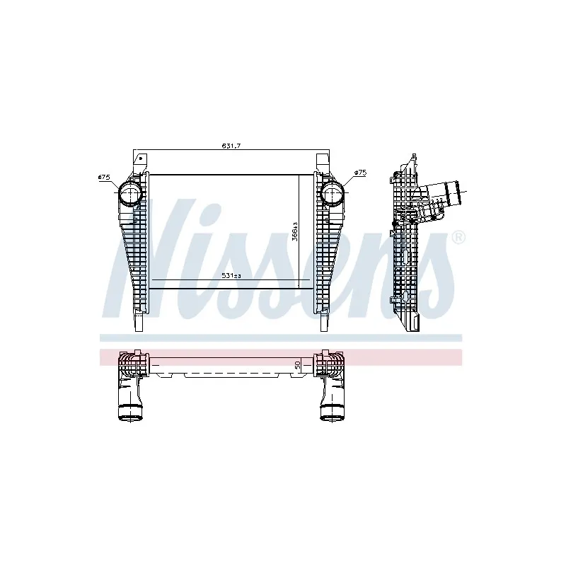 Intercooler, échangeur NISSENS 961257