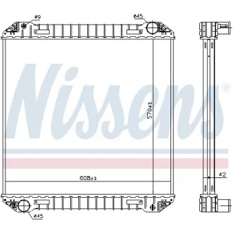 Radiateur, refroidissement du moteur NISSENS