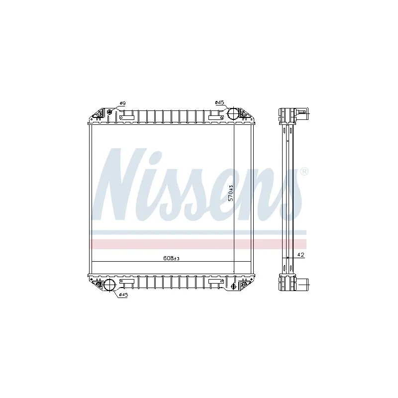 Radiateur, refroidissement du moteur NISSENS 623440