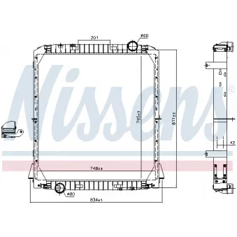 Radiateur, refroidissement du moteur NISSENS