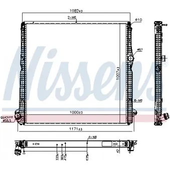 Radiateur, refroidissement du moteur NISSENS