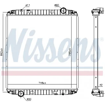 Radiateur, refroidissement du moteur NISSENS
