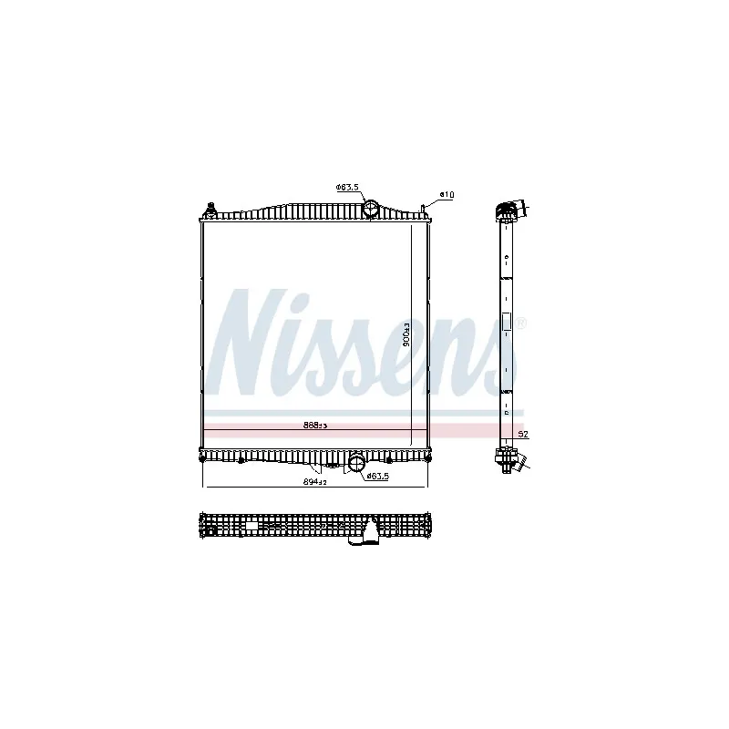 Radiateur, refroidissement du moteur NISSENS 606368