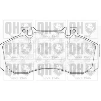 Jeu de 4 plaquettes de frein avant QUINTON HAZELL