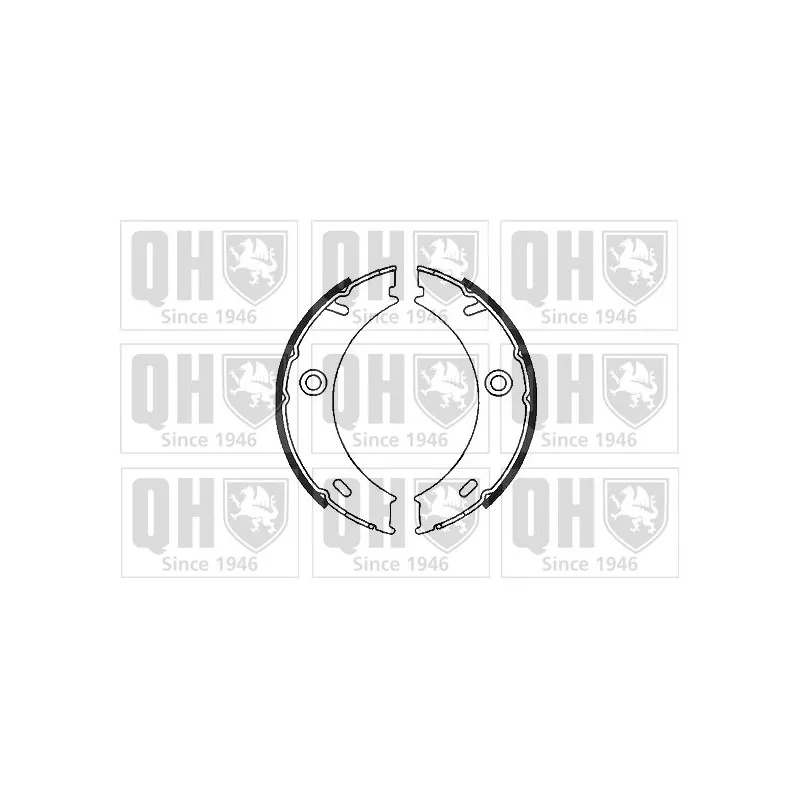 Jeu de mâchoires de frein, frein de stationnement QUINTON HAZELL BS1129