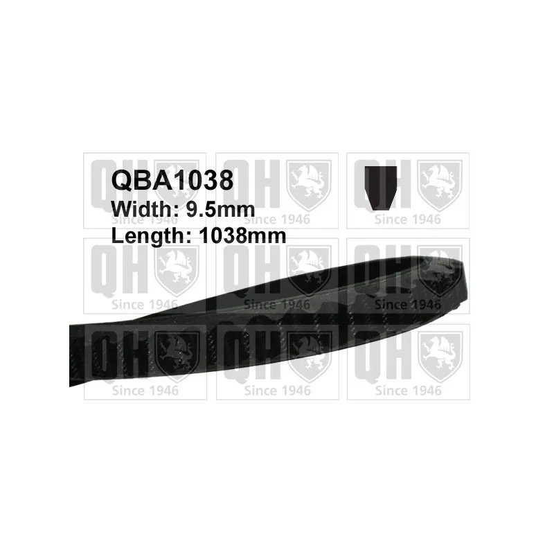 Courroie trapézoïdale QUINTON HAZELL QBA1038