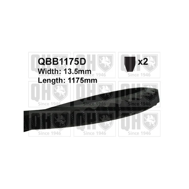 Courroie trapézoïdale QUINTON HAZELL QBB1175D