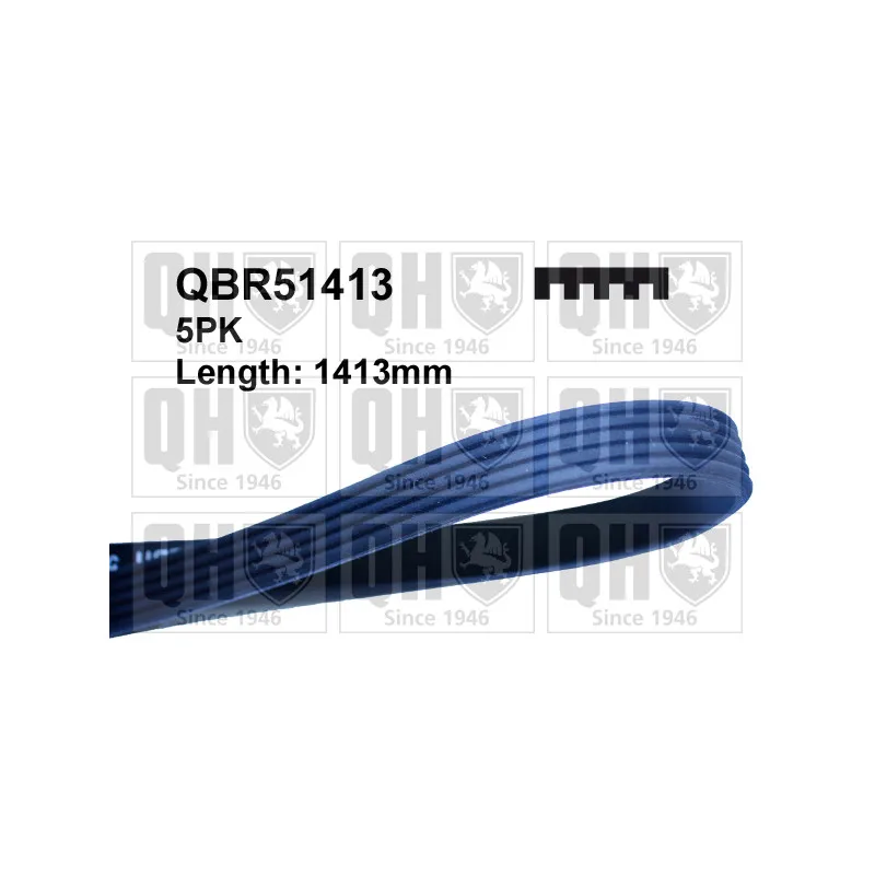 Courroie trapézoïdale à nervures QUINTON HAZELL QBR51413