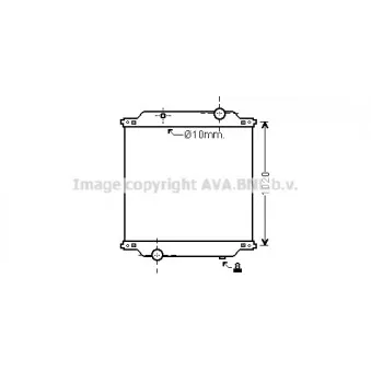 Radiateur, refroidissement du moteur AVA QUALITY COOLING