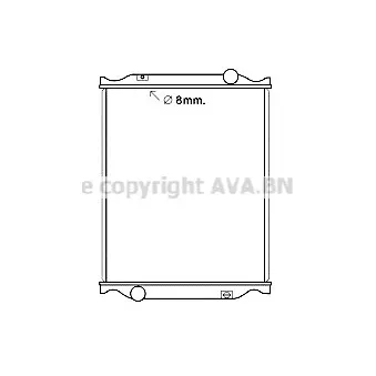 Radiateur, refroidissement du moteur AVA QUALITY COOLING RE2106N