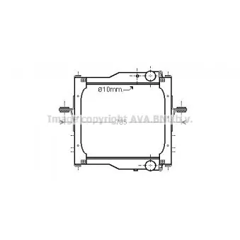 Radiateur, refroidissement du moteur AVA QUALITY COOLING