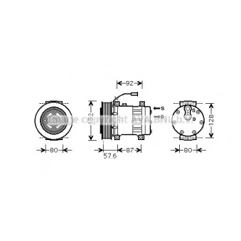 Compresseur, climatisation AVA QUALITY COOLING