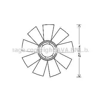 Roue du souffleur, refroidissementdu moteur AVA QUALITY COOLING