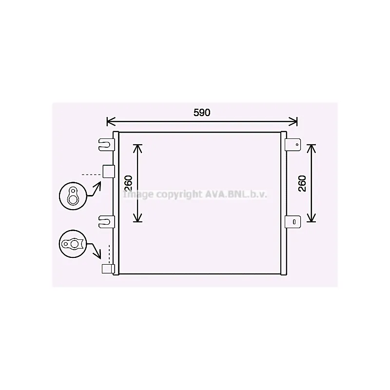 Condenseur, climatisation AVA QUALITY COOLING RE5124