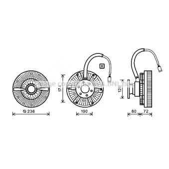 Embrayage, ventilateur de radiateur AVA QUALITY COOLING REC101