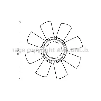 Roue du souffleur, refroidissementdu moteur AVA QUALITY COOLING