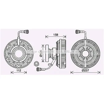 Embrayage, ventilateur de radiateur AVA QUALITY COOLING REC130