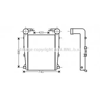 Intercooler, échangeur AVA QUALITY COOLING RE4082