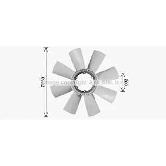 Roue du souffleur, refroidissementdu moteur AVA QUALITY COOLING SCB085