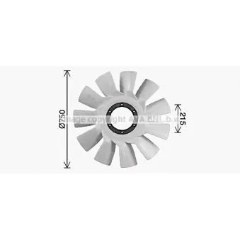 Roue du souffleur, refroidissementdu moteur AVA QUALITY COOLING SCB089