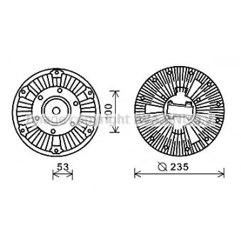 Embrayage, ventilateur de radiateur AVA QUALITY COOLING SCC031