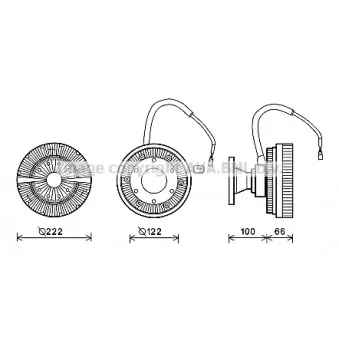 Embrayage, ventilateur de radiateur AVA QUALITY COOLING