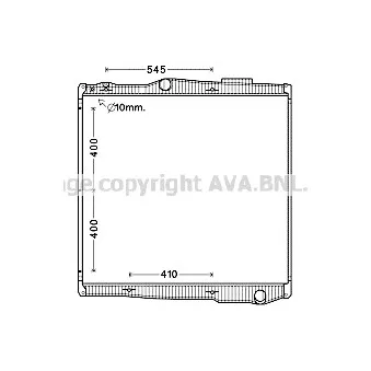 Radiateur, refroidissement du moteur AVA QUALITY COOLING