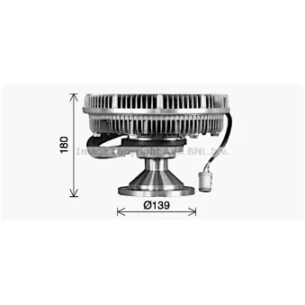 Embrayage, ventilateur de radiateur AVA QUALITY COOLING SCC059